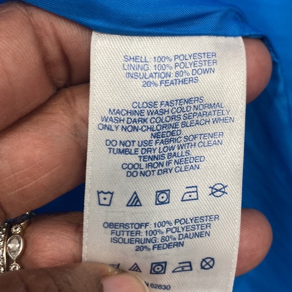 Lands End women’s quilted down feather insulated winter coat size, medium 10/12 - Picture 7 of 15